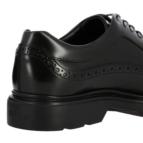 Scarpe stringate Brogue in pelle spazzolata Nero 